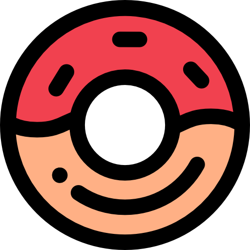 Doughnut Detailed Rounded Lineal color icon