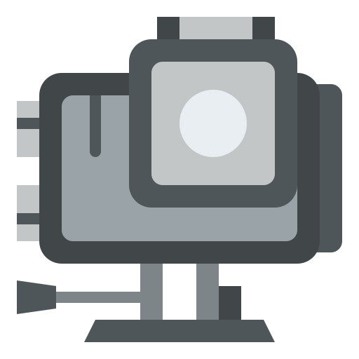 Action camera Iconixar Flat icon