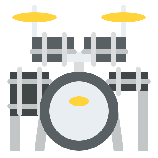 ドラムセット Iconixar Flat icon