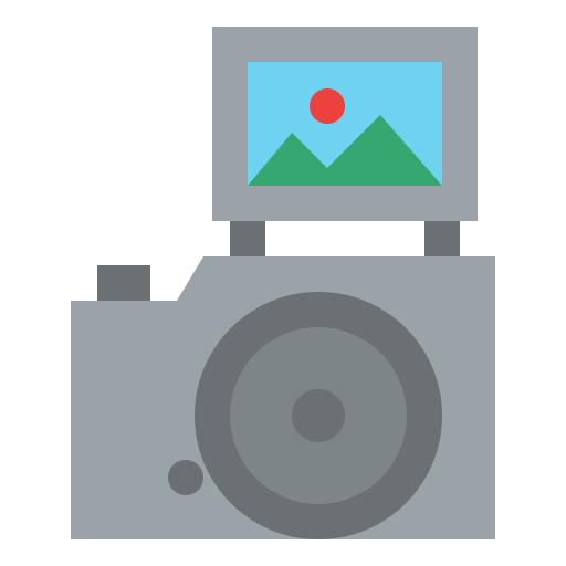 cámara fotográfica Iconixar Flat icono