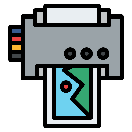 printer Iconixar Lineal Color icoon