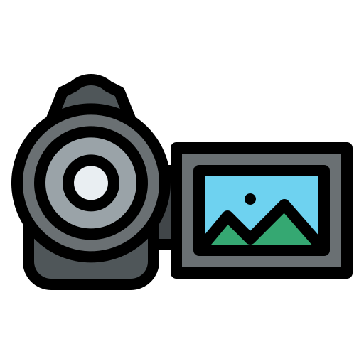 videocamera Iconixar Lineal Color icoon
