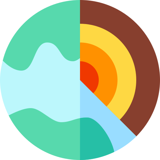 geologie Basic Straight Flat icoon