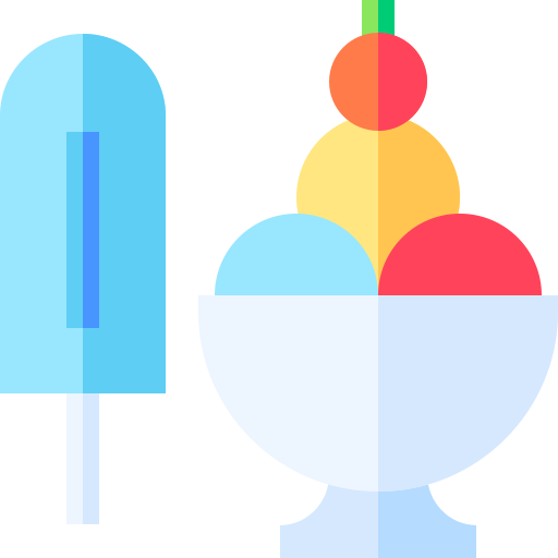 Магазин мороженого Basic Straight Flat иконка