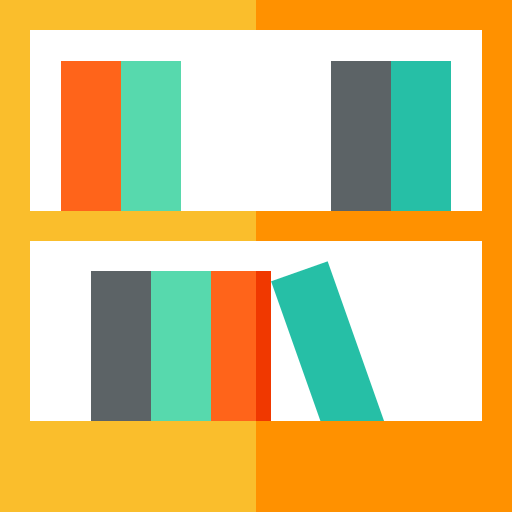 boekenplank Basic Straight Flat icoon