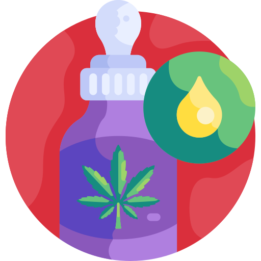 cannabis olie Detailed Flat Circular Flat icoon
