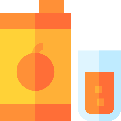 sok pomarańczowy Basic Straight Flat ikona