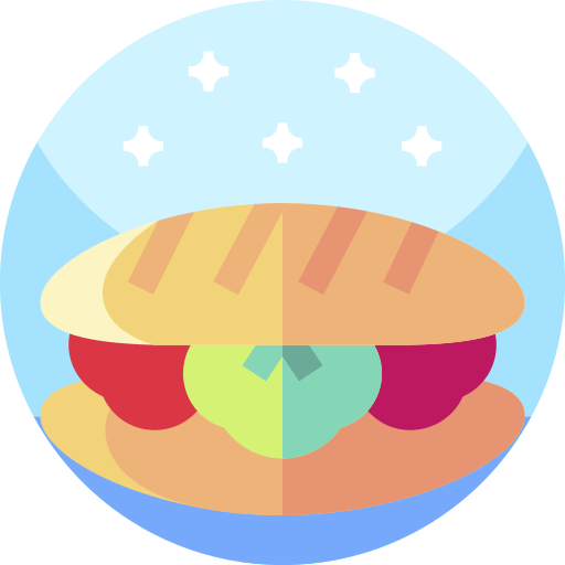 Бутерброд Geometric Flat Circular Flat иконка