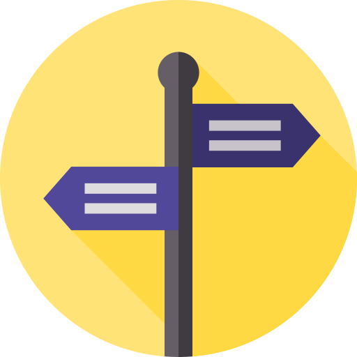 señal de tráfico Flat Circular Flat icono