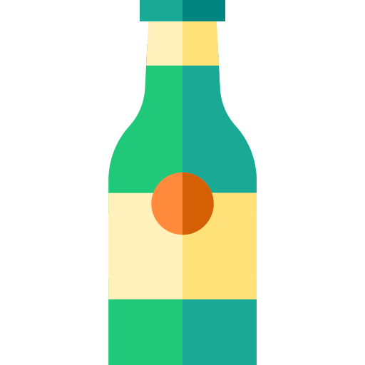 Beer bottle Basic Straight Flat icon