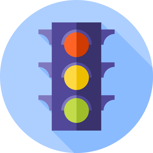 stoplicht Flat Circular Flat icoon