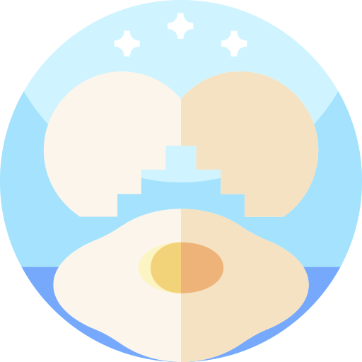 Жаренное яйцо Geometric Flat Circular Flat иконка