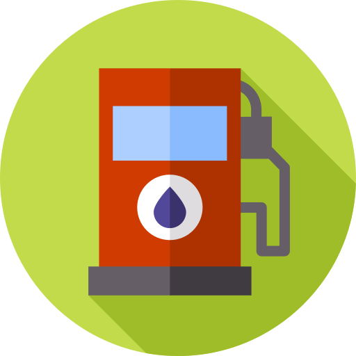 Gas station Flat Circular Flat icon