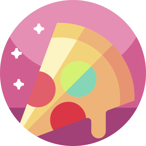 Pizza Geometric Flat Circular Flat icon