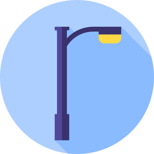 farola Flat Circular Flat icono