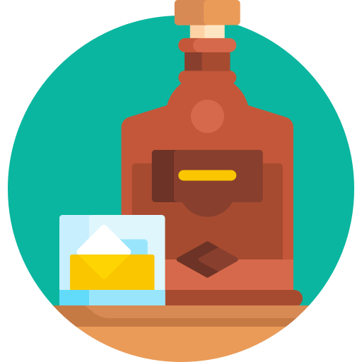Whiskey Detailed Flat Circular Flat icon