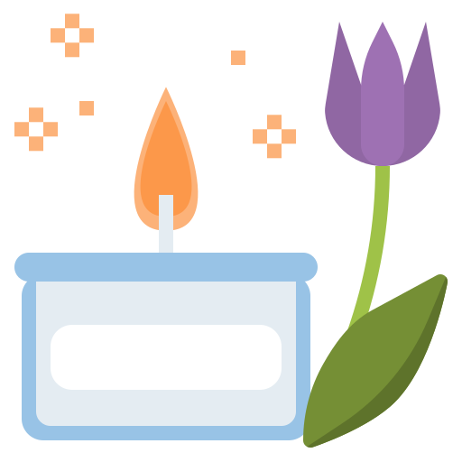 Aromatic candle dDara Flat icon