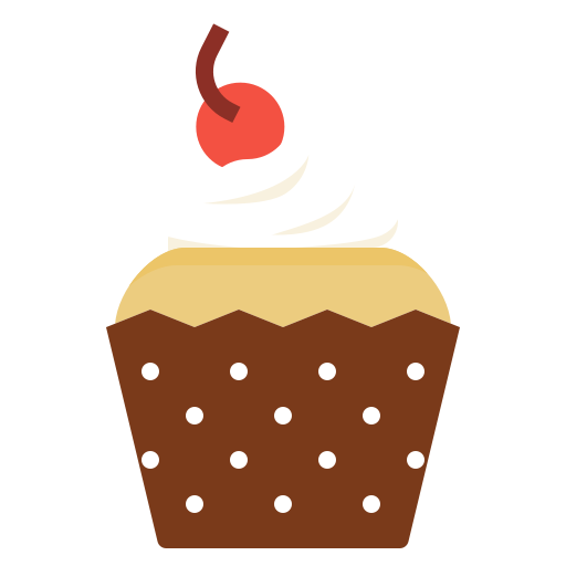 cupcake dDara Flat icoon