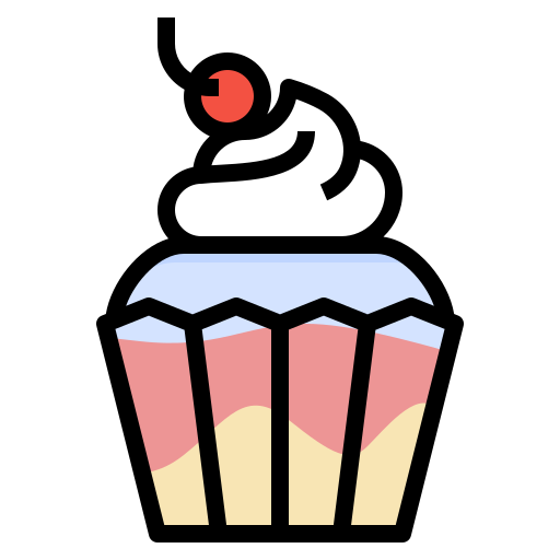cupcake dDara Lineal Color icon