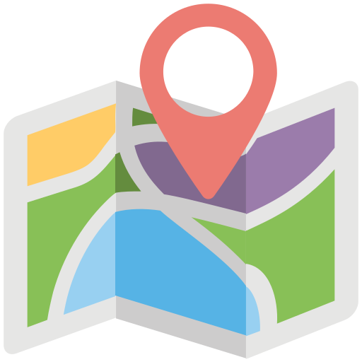 Map location Creative Stall Premium Flat icon