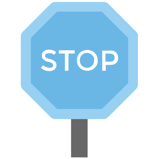 segnale di stop Creative Stall Premium Flat icona