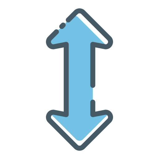 Up and down arrows Generic Color Omission icon