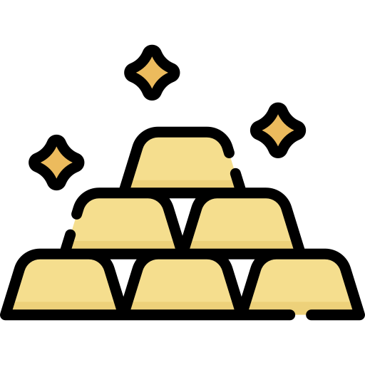 金のインゴット Special Lineal color icon