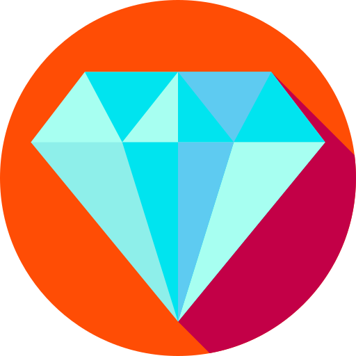 diamante Flat Circular Flat icona