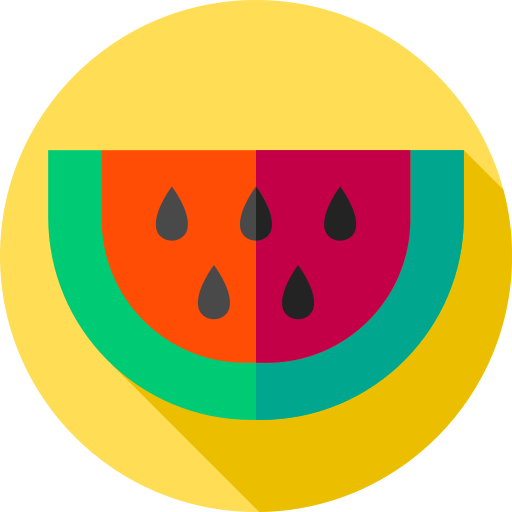 수박 Flat Circular Flat icon