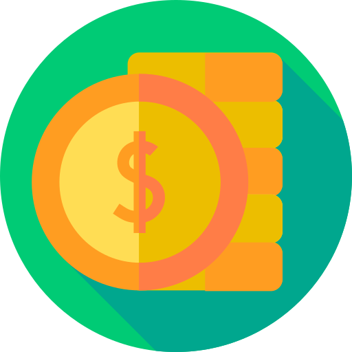 pila di monete Flat Circular Flat icona