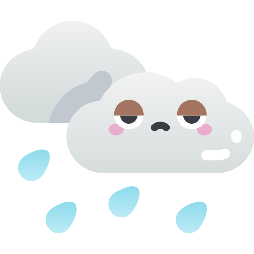 雨が降っている Kawaii Star Gradient icon