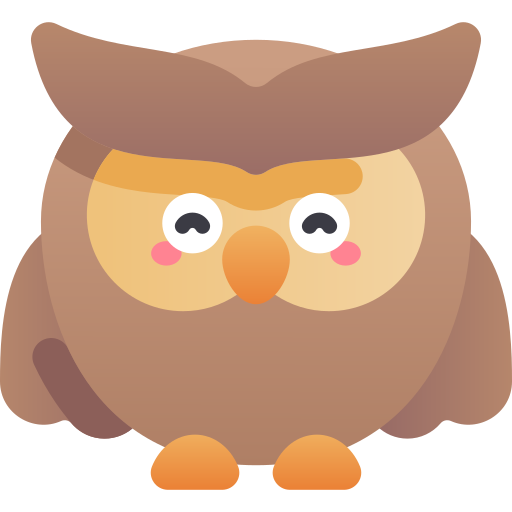 Owl Kawaii Star Gradient icon