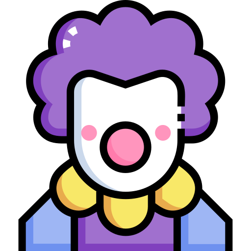Clown Detailed Straight Lineal color icon