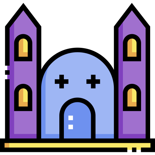 Haunted house Detailed Straight Lineal color icon