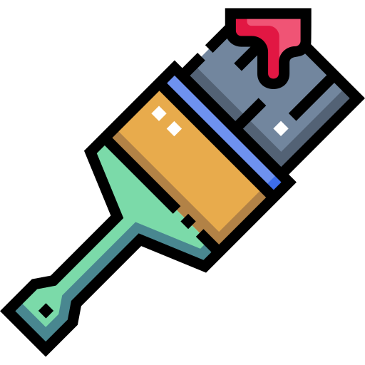 Paint brush Detailed Straight Lineal color icon