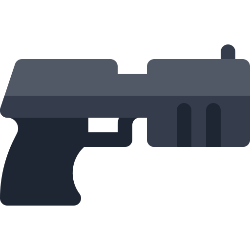 pistolet Basic Rounded Flat Icône