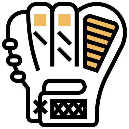 honkbalhandschoen Meticulous Yellow shadow icoon