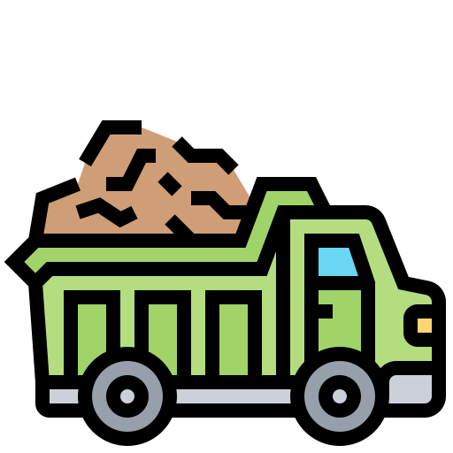 camion della spazzatura Meticulous Lineal Color icona