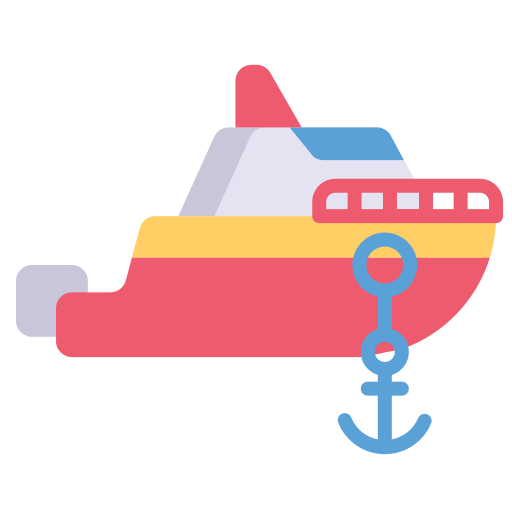 barco de transbordador Good Ware Flat icono