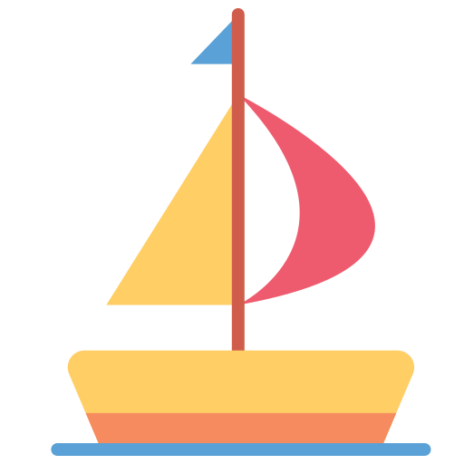 Sail boat Good Ware Flat icon