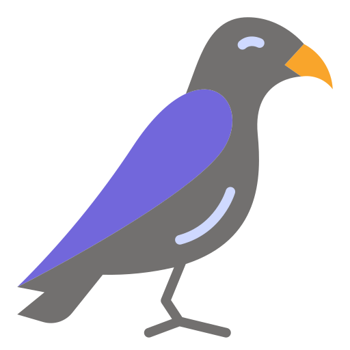 Crow Good Ware Flat icon