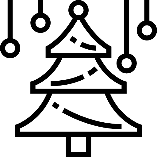 árbol de navidad Meticulous Line icono