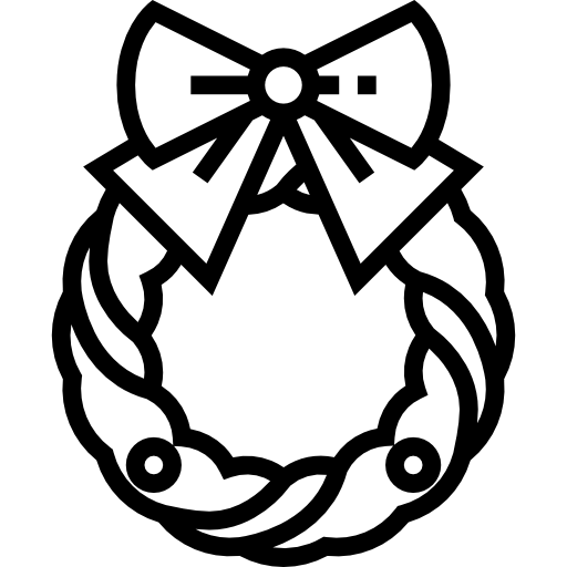corona de navidad Meticulous Line icono