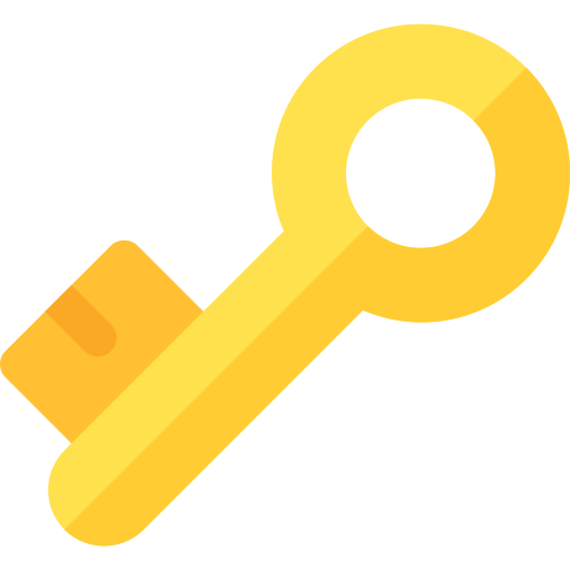 Ключ Basic Rounded Flat иконка