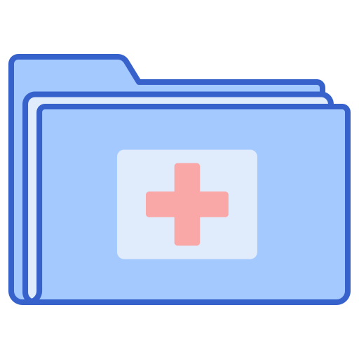 folder medyczny Flaticons Lineal Color ikona