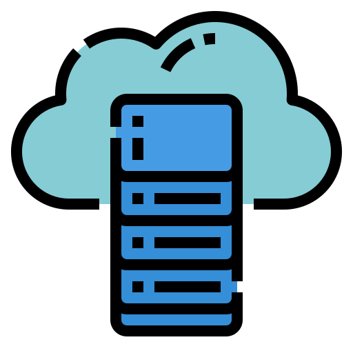 Cloud server Aphiradee (monkik) Lineal Color icon