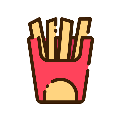 pommes frittes Good Ware Lineal Color icon