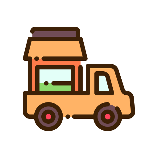 camión de comida Good Ware Lineal Color icono