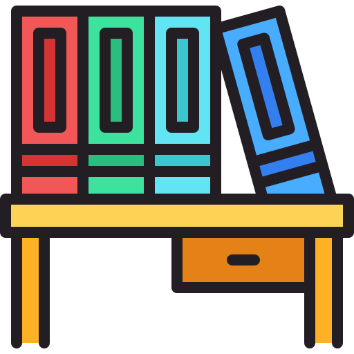 책상 Generic Outline Color icon