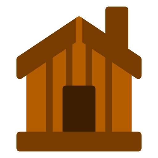 houten huis Generic Flat icoon